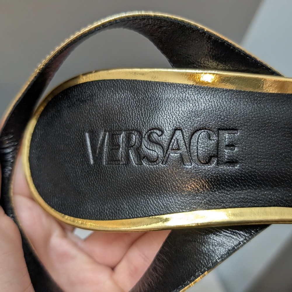 Versace Gold Heels - Picture 5 of 11